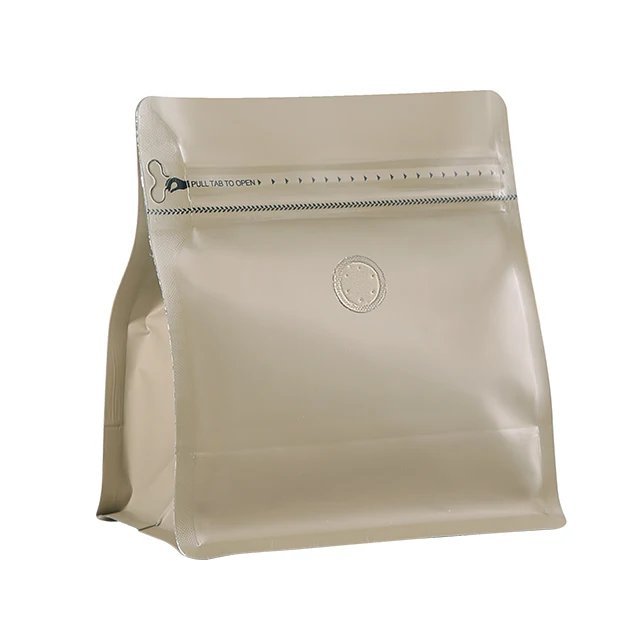heat seal 250g food pouch packaging flat bottom coffee bag RH Packing packaging sample