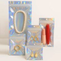 holographic bag custom logo design jewelry pouch RH Packing packaging sample