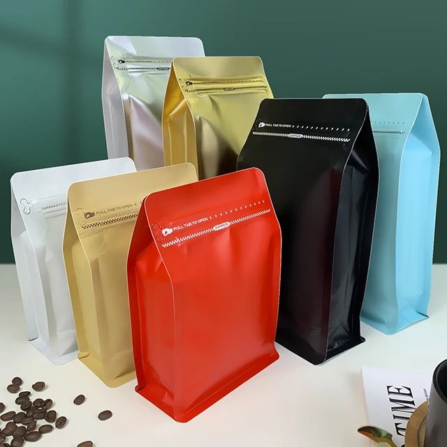 Custom Logo Printing Resealable Flat Bottom Bags RH Packing packaging sample