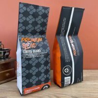 custom print aluminum foil pouch with valve for coffee RH Packing packaging sample