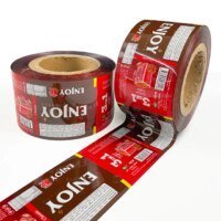 Custom Printed Glossy Metalized Roll Film Coffee Tea Pouch RH Packing packaging sample