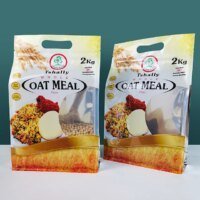 custom printed metalized flat bottom pouch with window food storage bag packaging sample