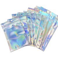 Custom Printing Clear Small Plastic Resealable Eyelashes Candy packaging sample