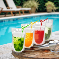 juices drinking pouch with zipper and handle for beer milk tea RH Packing packaging sample
