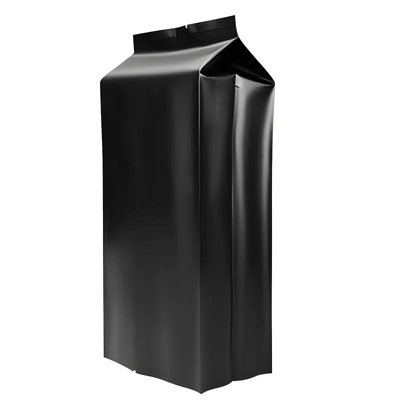 Matt Black Aluminum Foil Food Grade Flat Bottom Bags RH Packing packaging sample