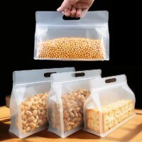 transparent moisture-proof reusable flat bottom zipper bag RH Packing packaging sample