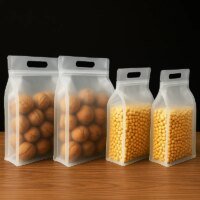 plastic flat bottom pouch clear ziplock self sealing RH Packing packaging sample