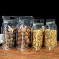 transparent flat bottom ziplock pouch bag spice packaging RH Packing packaging sample